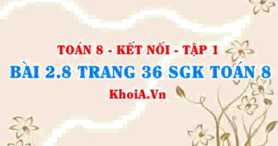 Bài 2.8 trang 36 SGK Toán 8 tập 1 Kết nối tri thức